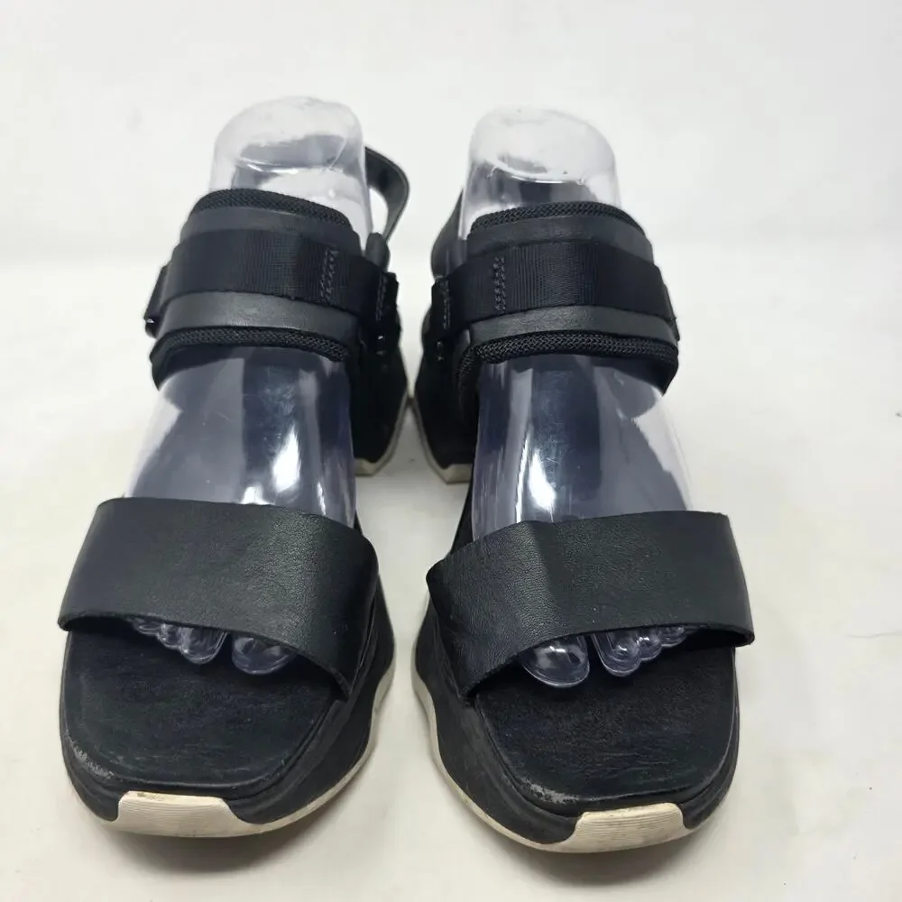 Sorel Black Chunky Platform Sport Sandals Strappy Open Toe Women’s Size 9